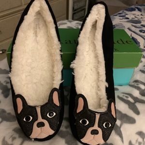 Kate spade French bulldog/Boston terrier slippers